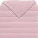 Bulk Queen Flat Sheets Only, 6 Pack Quick Sort Top Bed Sheet, Color-Coded Label Threads, Wrinkle-Free Shrinkage Durable Microfiber Hotel Motel Airb&bs Essentials for Hosts (90"x102",Pink)