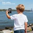 Black Digital Camera with 2" Flip Screen for Selfie, 1080P Point and Shoot Digital Camera with 32GB Card, 8X Zoom, Portable Vlogging Camera for Kids, Teens & Beginners