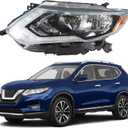GXYWADY Halogen Headlight Assembly Replacement for Rogue 2017 2018 2019 S/SL/SV Headlamp Left Side