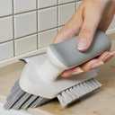 4-in-1 Grout and Corner Scrubber Brush with Scraper Tool, for Cleaning Tile, Grout, Kitchen, Bathroom, Sink, Floor, Shower, Bathtub