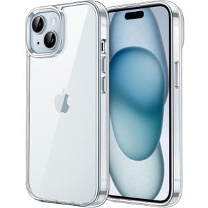 JETech Case for iPhone 15 6.1-Inch, Non-Yellowing Shockproof Phone Bumper Cover, Anti-Scratch Clear Back (Clear)