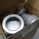 TecUnite 48 Pack 2 Ounce Metal Tin Cans Round Empty Container Salve Tins with Clear Lid for Kitchen, Office, Candles, Candies