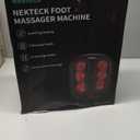 Nekteck Foot Massager with Heat, Shiatsu Heated Electric Kneading Foot Massager Machine for Neuropathy, Plantar Fasciitis, Feet Massage for Pain Relief, Circulation, Valentines Gifts for Man Woman Her (Black)