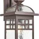 Outdoor Wall Lights 22 Inch Porch Lights Outdoor with Water Ripple Glass Shade ORB Finish Exterior Lighting Fixtures for Front Door Garage Entryway E26 Socket Waterproof