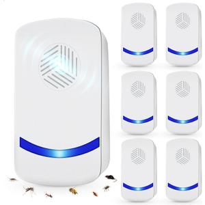 2026 Upgraded Ultrasonic Pest Repeller, Spider Repellent Indoor for Roach, Ant, Fly, Mosquito, Mice Rodent Control, Pest Repellent Ulectronic Plug-in for House Kitchen Garage Warehouse, 6 Pack