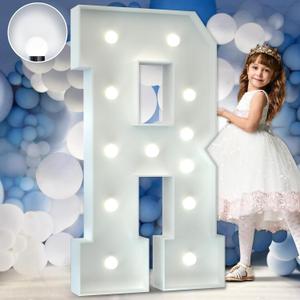 imprsv 4FT Marquee Letters, Cool White Letters R, Large Marquee Lights for Marry Me & Party Decor, Birthday Decor