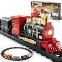 12 Pcs Train Set for Toddlers 2-4, Mini Track Motorized Trains Electric Christmas Toy, Classical Trian Sets for 3 4 5 6 7 8+ Years Old Kids Christmas Birthday Toys Gifts, No Batteries Included