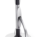 OXO Simply Tear Paper Towel Holder: Freestanding Black Kitchen Roll Holder, Stainless Steel & Rubber, 13.25" Height
