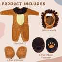Halloween Baby Lion Costume for Toddler, Infant Cow Costume Onesie Animal Cosplay Jumpsuit Bodysuit (9-12 Months)