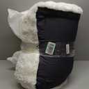 Dog Couch Bed - Fluffy Dog Sofa, Large Orthopedic Pet Sofa Bed with Removable Washable Cover, Faux Fur Calming Cute Pet Couch with Supportive Egg Foam and Non-Slip Bottom, Ivory White (35.0"L x 25.0"W x 12.5"Th)