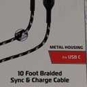 Zgear Metal Housing for USB C, 10ft Braided Sync & Charge Cable