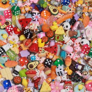 MGGFBLEY Assorted Resin Charms for DIY Bracelet & Keychain Making Mini Candy, Bear, Fruit & Animal Style Charms for Crafts