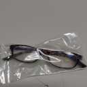 Trendy Rectangular Glasses for Women Men Narrow Square Blue Light Blocking Fake Eyewear Y2K Cosplay Glasses (A1 Tortoise)