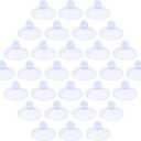 30 Pack Glass Table Suction Cups 18mm Rubber Suction Cup Hangers Without Hooks, Anti-Collision Suction Cups Transparent Suckers, Clear Plastic Suction Cups Desk Suction Pads for Furniture