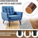 2 x Chair Leg Floor Protectors for Hardwood Floors Stronger Felt and EVA Furniture Pads Prevent Floor from Scratches Reduce Noise Furniture Sliders for Hardwood Floors 24Pcs 1 Inch (25mm)