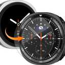 3 in 1 Metal Case for Samsung Galaxy Watch 8 40mm with Screen Protector, Rugged Metal Bumper [Turning into Classic Upgrade] with 9H Tempered Glass Film + Back Cover for Galaxy Watch 8 40mm
