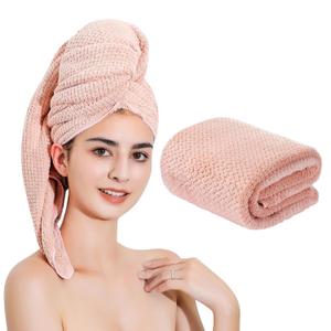 Microfiber Hair Towel Quick Dry Hair Towel Hair Drying Towels Suitable for All Kinds of Hair Ultra Absorbent Long and Thick Hair 24X48inch Lotus Root Pink (1pcs)