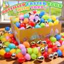KissFuture 200 PCS Prefilled Easter Eggs with Toys Inside, Easter Eggs Filled for Egg Hunt, Easter Basket Stuffers for Kids, Easter Classroom Prizes, Easter Party Favors for Kids