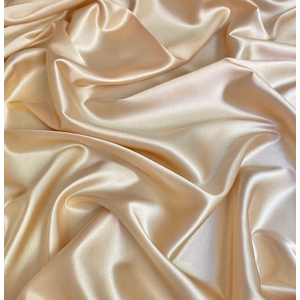 Gold Champagne Silky Stretch Satin, Size 106x58 Inch
