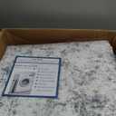 Washable Area Rugs 8'x10' Non-Slip Modern Abstract Soft for Living Room Entryway Bedroom Nursery, Print Pattern, Gray White Grey