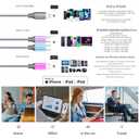 Multi Charging Cable 4ft 2Pack, 4 in 1 Charging Cable Nylon Braided Lightning iPhone Charger,Universal Charger Phone Cord with Type-C,Micro USB,IP Port for iPhone17-5/Android -Multicolor