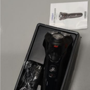 Cordless Electric Razor for Men: 3-in-1 Shaver for Beard/Nose/Sideburns - IPX7 Waterproof Travel Kit - Precision Blades & Turbo Speed (Soul Black)