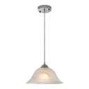 Otmilance Kitchen Pendant Lighting Over Island, 11.8 White Frosted Glass Pendant Lights, Farmhouse Pendant Lights Kitchen Island, Modern Chrome Kitchen Pendant Light for Dinning Living Room (1 Pack)