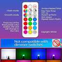 ILC RGB LED Light Bulb, Color Changing 40W Equivalent, 5700K Daylight White, 450LM 5W E26 Screw Base RGBW, Mood Light Bulb - 12 Color Choices - Timing Infrared Remote Control Included (4 Pack)