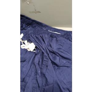 Wrap Around Bed Skirt Three Fabric Sides Elastic Dust Ruffled  Tailored Drop,Easy to Install Fade Resistant-Navy Blue, Queen