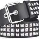 Studded Punk Y2K Goth Belt for Men or Women (Black)