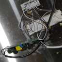 IDEQUY 32'' Modern Flush Mount Crystal Chandelier for Living Room Round Ring Chandelier Black 3-Tier Crystal Ceiling Light for Dining Room Kitchen Bedroom Dimmable Lighting