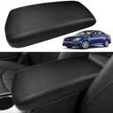 MOCHENT Car Center Console Armrest Cover for Kia Optima Accessories 2016 2017 2018 2019 2020 Kia Optima Arm Rest Box Lid Protection Armrest Seat Cover Leather Interior, Middle Console Liner (Black)