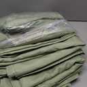 BRILLMAX 4 Pack Sage Green Tablecloths 90 x 156 Inch for 8ft Rectangle Tables - 150 GSM Polyester Fabric, Floor Length Drop, Water, Stain & Wrinkle Resistant Cloth Cover for Wedding Reception Banquet