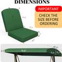 Outdoor Porch Swing Cushions 3 Seater with Swing Canopy