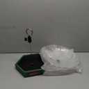 Kingsyard Large Platform Bird Feeder Outdoor Hanging, Adjustable Dome Squirrel Proof Rain Cover, Metal Mesh Tray Recycled Plastic Wild Bird Seed Feeding Station, Green