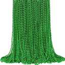 144 PCS St. Patrick's Day Bead Necklaces - Mardi Gras & Christmas Green Beads, 33'' 7 mm Green Party Beads for St. Patricks Day, Mardi Gras, Christmas, Carnival Party Favors