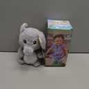 Hopearl Talking Elephant Repeats What You Say Nodding Electric Interactive Animated Toy Speaking Plush Buddy Gift for Toddlers, Grey, 8''