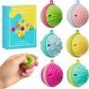 2 x Fidget Toys for Adults Kids,6PCS Textured Sensory Ball Toys for Stress Anxiety Autistic ADHD, Calm Down Travel Airplane Essentials Students Prizes Toys, Stuffers Gifts for Teen Boys Girls