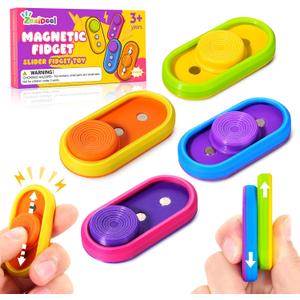 Sensory Fidget Toys Kids Adults: 3D Printed Magnetic Slider for Stress Relief- Sensory Fidget Toys for Autism Claming - Fun Small Fidgets for Adults Office Desk - Travel Essential Classroom Must Have