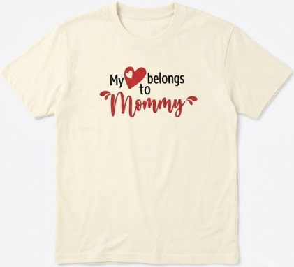 Mothers Day Shirt for Toddler Girls Boys Kids, I Love My Mama Tee, Happy Mothers Day T-Shirt Tees Cream,150/72