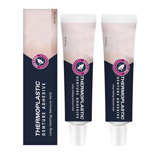 2PCS Thermoplastic Denture Adhesive, Ultra Max Hold Denture Adhesive, DentureAdhesive Fixing Paste, Fixed Dentures, Improving Comfort, Long-Lasting Durability