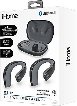 IHOME TW OPEN EAR EARBUDS BLACK
