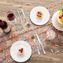 2 Pack Colorful Polka Dot Table Runner 29x120 Inch Confetti Dots Birthday Party Decorations Summer Lace Tulle Table Decor Dining Room Kitchen Holiday Wedding Baby Shower Home Veil Decor