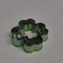 Tugaizi St. Patrick's Day Four-Leaf Clover Shaped Cookie Cutter Set Irish Festival Stainless Steel Cookie Cutter Set for Pressing cookies, Breads,Fruits and Sandwiches, Set of 3 (Green, four-leaf clover)