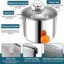 P&P CHEF 24 Quart Stock Pot with Lid, 24 Qt Large Stainless Steel Stockpot