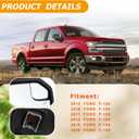 MITZONE F150 Passenger Side Mirror compatible with 2015-2020 Ford F-150 with Blind Spot Glass Power Turn Signal Light Power Heated 6-Pin, Textured Black, Right Side