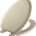 Mayfair Cameron Bone Toilet Seat, Non Slip Heavy Duty Wood, Easy Clean, Made in USA, Elongated