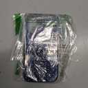 Trendy Cute Hybrid 2 Layer Navy Blue Polka Dot Phone Case for iPhone 16,Navy