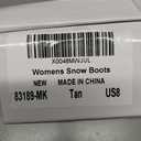 Moudki Winter Boots for Women Warm Fur Lined Booties Platform Snow Boots for Women Ankle Booties Anti-Slip Outdoor Snow Boots(Tan,8) (Brown)