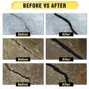 2 x Meuvcol Asphalt Crack Filler, 3.3 LB High Elasticity Asphalt Driveway Crack Filler, Self Leveling Asphalt Sealant for Driveway, Hole, Road, Blacktop Joint Filler, Flexible Concrete Sealer